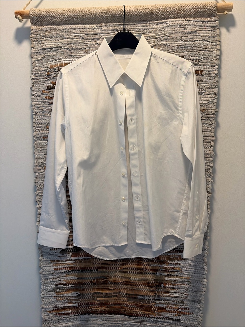 Helmut Lang White Long-Sleeve Dress Shirt